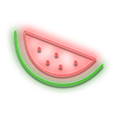 Neon Watermelon Symbol