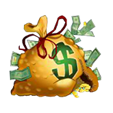Cash Bandits Payout Table - symbol Money Bag